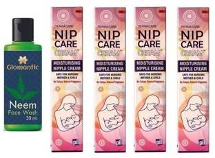 glomantic Neem Face Wash & Nip Care Cream 4 pcs