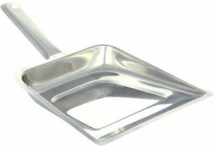 Denique Steel Dustpan, Supdi Space Saving Dust and Debris Cleaning Tool Stainless Steel Dustpan