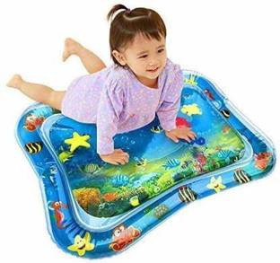 Vizwa Baby Inflatable Colourful Water Play Mat Inflatable Swimming Mats (Blue) Inflatable Swimming Mats