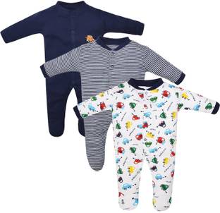tiniberry Romper For Baby Boys & Baby Girls Printed Hosiery