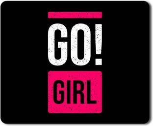 Flair Print Visibee Go Girl Designer Gaming Non-Slip Rubber Base Mouse Pad for Laptop/Computer (23 cm x 19 cm) MP210 Mousepad