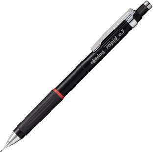 rotring Rapid Mechanical Pencil | HB 0.7 mm | Black Plastic Body | Round Barrel Pencil