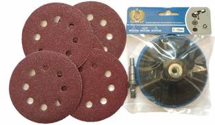 Sauran Plastic Sanding Disc with Lock Nut and 10 Pieces Sandpaper Power & Hand Tool Kit