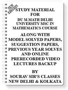 Study Material For Du M.math Delhi University Msc In Mathematics Course