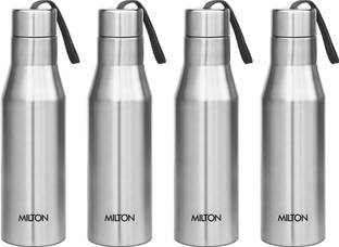 MILTON सुपर 1000 सिंगल वॉल स्टेनलेस स्टील की बोतल, 4 का सेट, 1000 ml प्रत्येक, सिल्वर 1000 ml बॉटल
