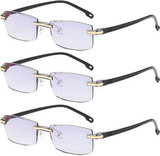 Augen Rimless (+3.00) Rectangle Reading Glasses