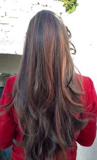 Alizz soft hair curly texture ombre high lighter blend multi step cut Hair Extension