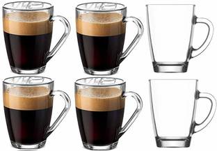 MD Retail Coffee. Glass Coffee Clear Glass Coffee Hot Beverages - Cappuccino, Latte, Big Tea Cup. Crystal Clear Glass Cups, Espresso Coffee Gifts Glass Coffee Mug