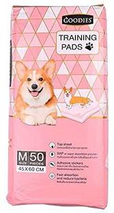 DOGTOWN Goodies Traning Pads| Size - M |Dog Training Pads/Training Pee and Potty Pads with Quick Drying Surface and Absorbent Core/Suitable for Small/Large Breed Puppies Washable Dog Diapers