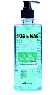 fifozone TTK HUG N WAG Shed Control Pro Vitamin B5 Hair Fall Control Shampoo For Dogs 500 Ml (Pack Of 1) Conditioning fresh Dog Shampoo