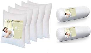 ACTOS 5 Cushion And 2 Bolster Microfibre Solid Bolster Pack of 7