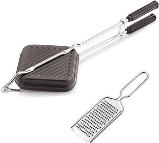Brittneymart Nonstick Grill Sandwich Toaster & Cheese Grater Grill