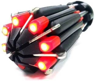 Tool Point 8 in 1 Screwdriver Tool Kit with 6 LED Light Combination Screwdriver Set