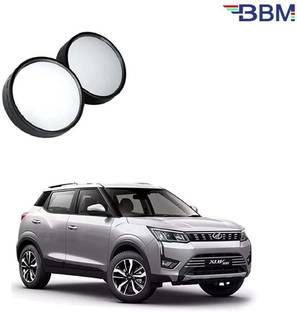 BBM Blind Spot Mirror 40 mm Dia Convex With Frame Universal Fit Adjustable 360 Degree Wide Angle Rear View Car, Set of 2 for Mahindra XUV 300 Plastic, Glass Car Mirror Cover
