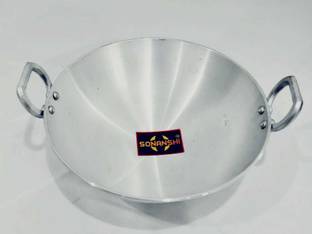 Sonanshi Aluminium Kadhai/Frying Pan for Cooking Kadhai 27.94 cm diameter 1.75 L capacity
