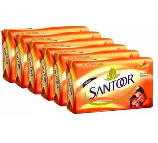 Santoor santoor_Soap_Sandal & Turmeric_125g x 6 (6 x 125 g) ST06