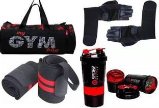 L'AVENIR FITNESS MY GYM BAG ( CAMOUFLAGE PATTERN) + GYM Shaker + Wrist Wrap + GLOVES