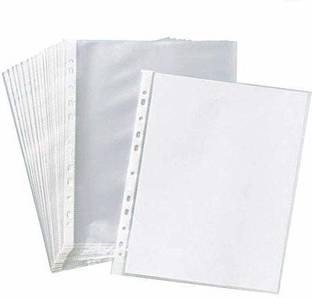 Speny Polypropylene Waterproof Sheet Protector Files with 11 Punched Ring Holes, A4 Size