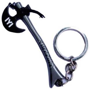 FIABLE COLLECTION Axe Style Silver Keychains for Men Women - Ertugrul axe keyring-Storm Breaker Axe Keychain With Black Rope Key Chain Key Chain
