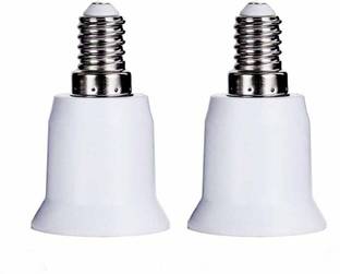 Ascension 2 E14 to E27 Screw Base Socket Lamp Holder Light Bulb Converter Adapter Plastic Light Socket