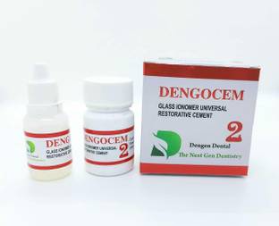 Dengen Dental 2 Restorative Cement 15g/10gm Dengocem Teeth Whitening liquid