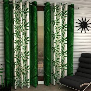 Panipat Textile Hub 152 cm (5 ft) Polyester Semi Transparent Window Curtain (Pack Of 2)
