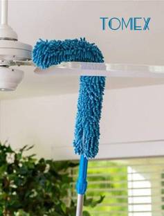 Tomex Fan Cleaning Brush | Feather Microfiber Duster with Extendable Rod | Dust Cleaner | Wet and Dry Duster( Multicolour ) Microfibre Wet and Dry Broom Microfibre Wet and Dry Broom