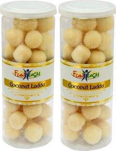 Funtush Coconut Laddu | Coconut Peda (Balls) 210g Can Pack of 2 Coconut