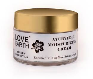 LOVE EARTH Ayurvedic Moisturizing Cream with Saffron, Giloy Extracts