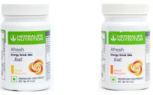 HERBALIFE Afresh Energy Drink Mix Combo LEMON + PEACH Nutrition Drink