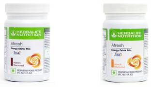 HERBALIFE Afresh Energy Drink Mix Combo ELAICHI + PEACH Nutrition Drink