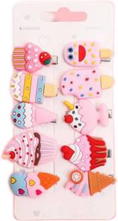 Shreeda Ice cream hair clips (pack of 10) Hair Clip
