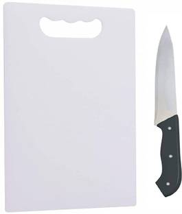 Flipkart SmartBuy Cut and Chop Plastic Chopping Board, Cutting Board with Knife Kitchen Tool Set