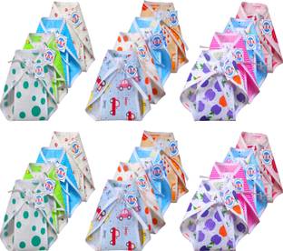 V.B.K Baby Nappy | Langot | Cloth Diaper, Pack Of 24, Cotton Fabric, 0 to 6 Months