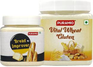 PURAMIO Combo Pack of- ( Vital Wheat Gluten-350g & Bread Improver-125g) 475 g