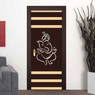 Creative Print Solution 76.2 cm Shree Ganesh door sticker for door Self Adhesive Sticker