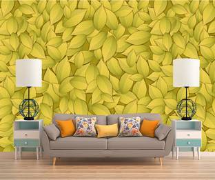 ALL DECORATIVE DESIGN Vinyl Decorative Yellow Wallpaper
