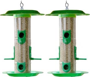 AMIJIVDAYA Large bird feeder with hut (pack of 2) Window Bird Feeder Bird Feeder