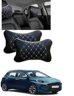 RONISH Black, White Leatherite Car Pillow Cushion for Hyundai