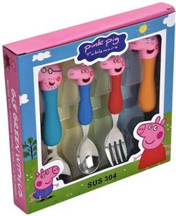 Florina Spoon & Fork Set Plastic, Steel Cutlery Set