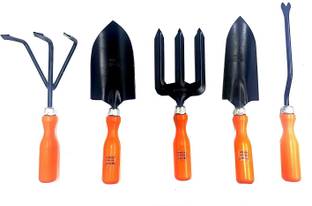 Jon Bhandari Tools 5pc Gardening/Agriculture Tools Set for All Purpose Garden & Agriculture Use with Cultivator, Trowel, Fork & Hand Weeder (Gardening Tools Set) Garden Tool Kit