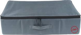 DOUBLE R BAGS New arrival 60 Liters Foldable Under Bed Storage Container, Underbed Shoes Storage Organizer Box with Lid, Toy Books Blankets Saree Clothes Storage Bins with Zip Medium (Polyester Black) Foldable Under Bed Storage Container, Underbed Shoes Storage Organizer Box with Lid, Toy Books Blankets Saree Clothes Storage Bins with Zip Medium (Polyester Black)
