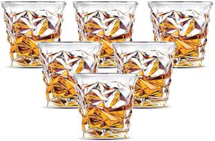 Infinite Stores (Pack of 6) Seamless Designer Tumblers Imported Whiskey Glass Glass Set Whisky Glass