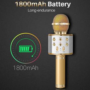 Stybits Advance Handheld WS-858 Wireless Singing Mike Multi-function Bluetooth Karaoke Mic with Microphone Speaker For All Smart Phones Microphone