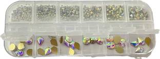 fashion storm Crystal Nail Art Rhinestones Acrylic Nail Stones DIY Non Hotfix Flatback For 3D Nails Art Decorations 12 different Designs