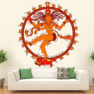 WALLPIK Nataraja - God - Shiva - Dancing - Spiritual - Colorful - Decorative - Wall Sticker - WP068