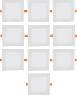 D'Mak 15 Watt Square White LED Light (Pack of 10) Recessed Ceiling Lamp