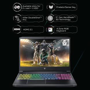 Add to Compare Acer Predator Helios 300 Core i7 11th Gen 11800H - (16 GB/1 TB SSD/Windows 10 Home/6 GB Graphics/NVIDI... 4.359 Ratings & 9 Reviews Intel Core i7 Processor (11th Gen) 16 GB DDR4 RAM 64 bit Windows 10 Operating System 1 TB SSD 39.62 cm (15.6 inches) Display Acer Care Center, Acer Product Registration, Planet 9, Predator Sense 1 Year International Travelers Warranty (ITW) ₹1,24,990 ₹1,49,990 16% off Free delivery by Today
