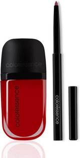 COLORESSENCE Intense Liquid Lip Color Matte Long Lasting Non Sticky Formula (Siren Red) - FREE Lip Liner