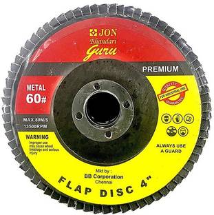 Jon Bhandari Tools JF-C62V-C722 Flap Disc 4 100 mm x 16 mm Grit 60; set of 10pc Metal Polisher